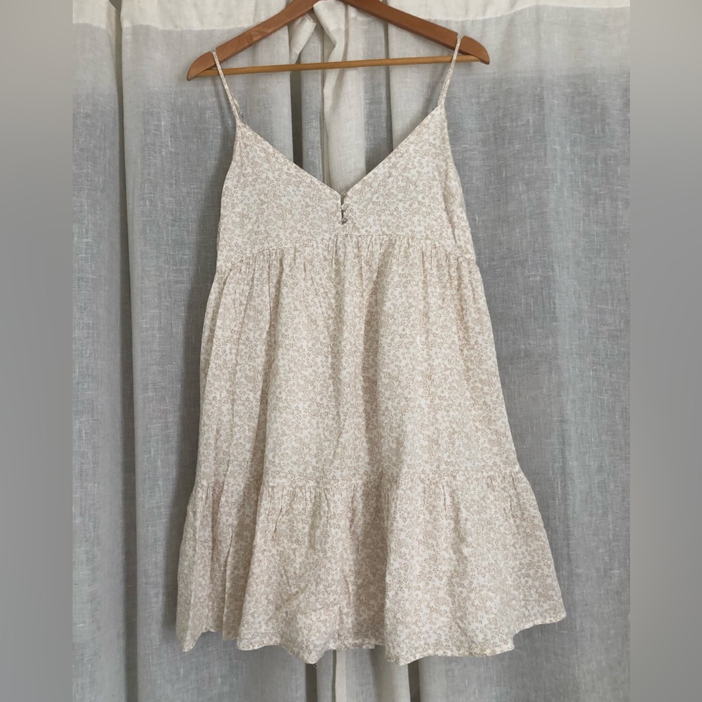 Tan/white with flowers summer sundress